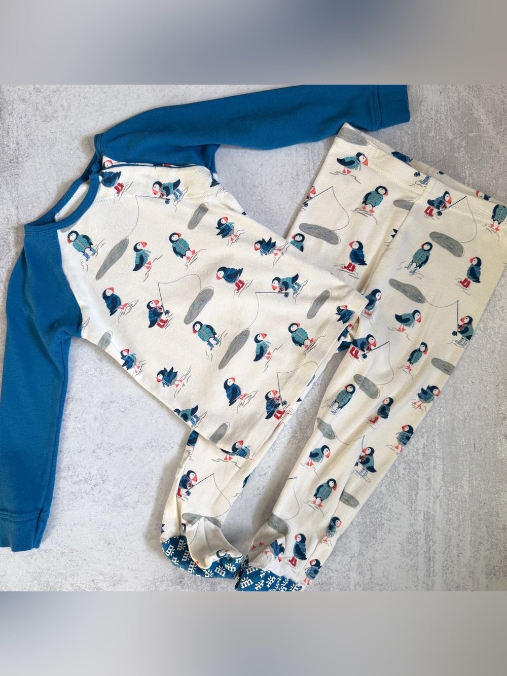 🐧18-24M🧲 Magnetic Me Stud Puffin Organic Cotton Toddler Twotie Lounge Pajamas